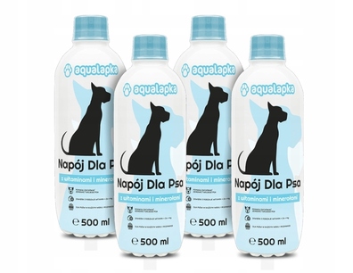 Dla Psa z witaminami i minerałami NAPÓJ AQUALAPKA (4×500 ml)