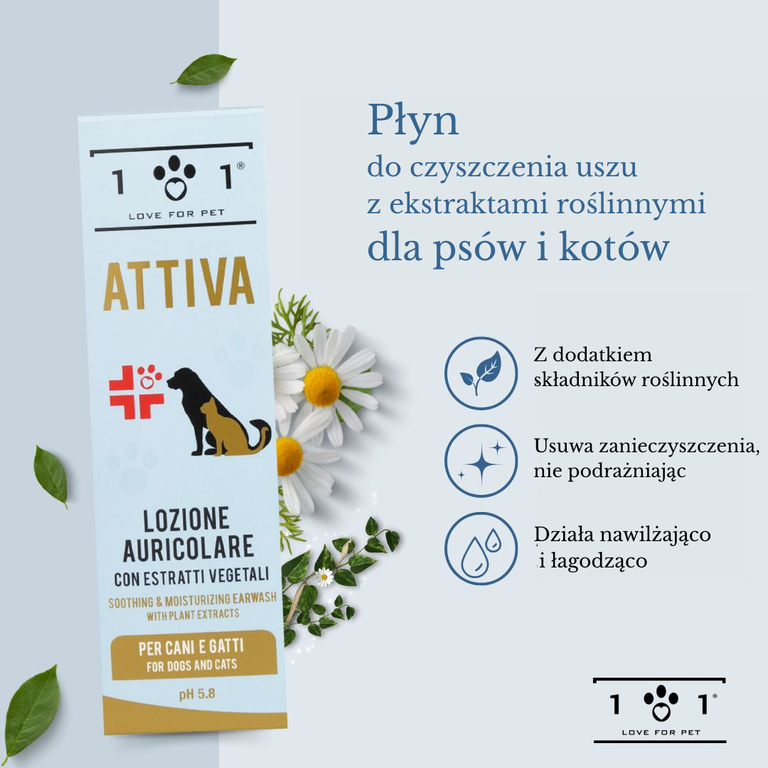 Płyn do czyszczenia uszu psa i kota. Balsam emolientowy 100 ml  (2)