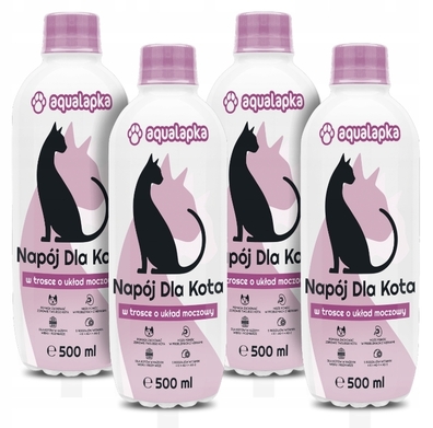 Dla Kota w trosce o układ moczowy Napój AQUALAPKA 4×500 ml